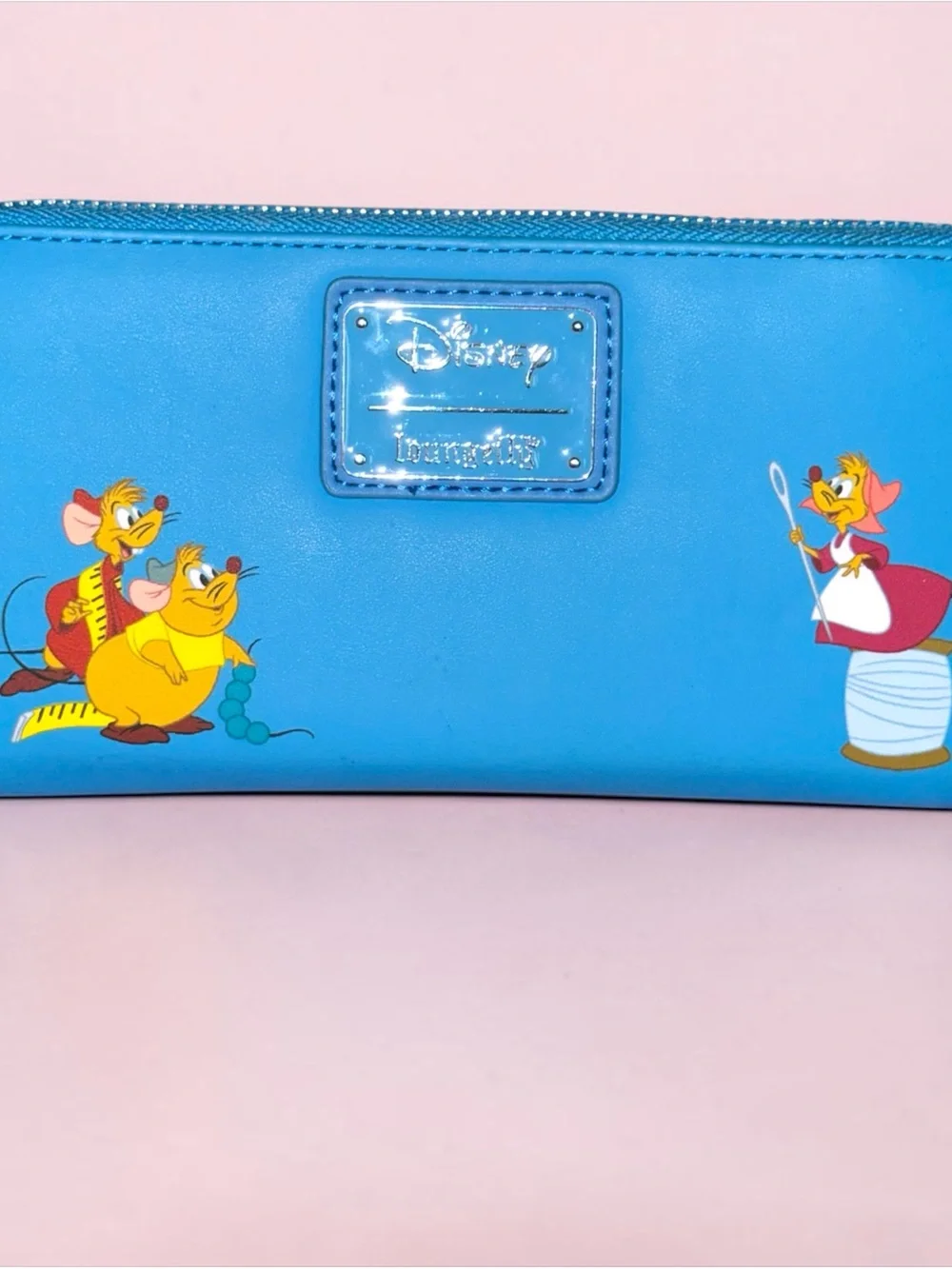 Loungefly Blue Cinderella Lenticular Princess Series Zip Wristlet/Wallet